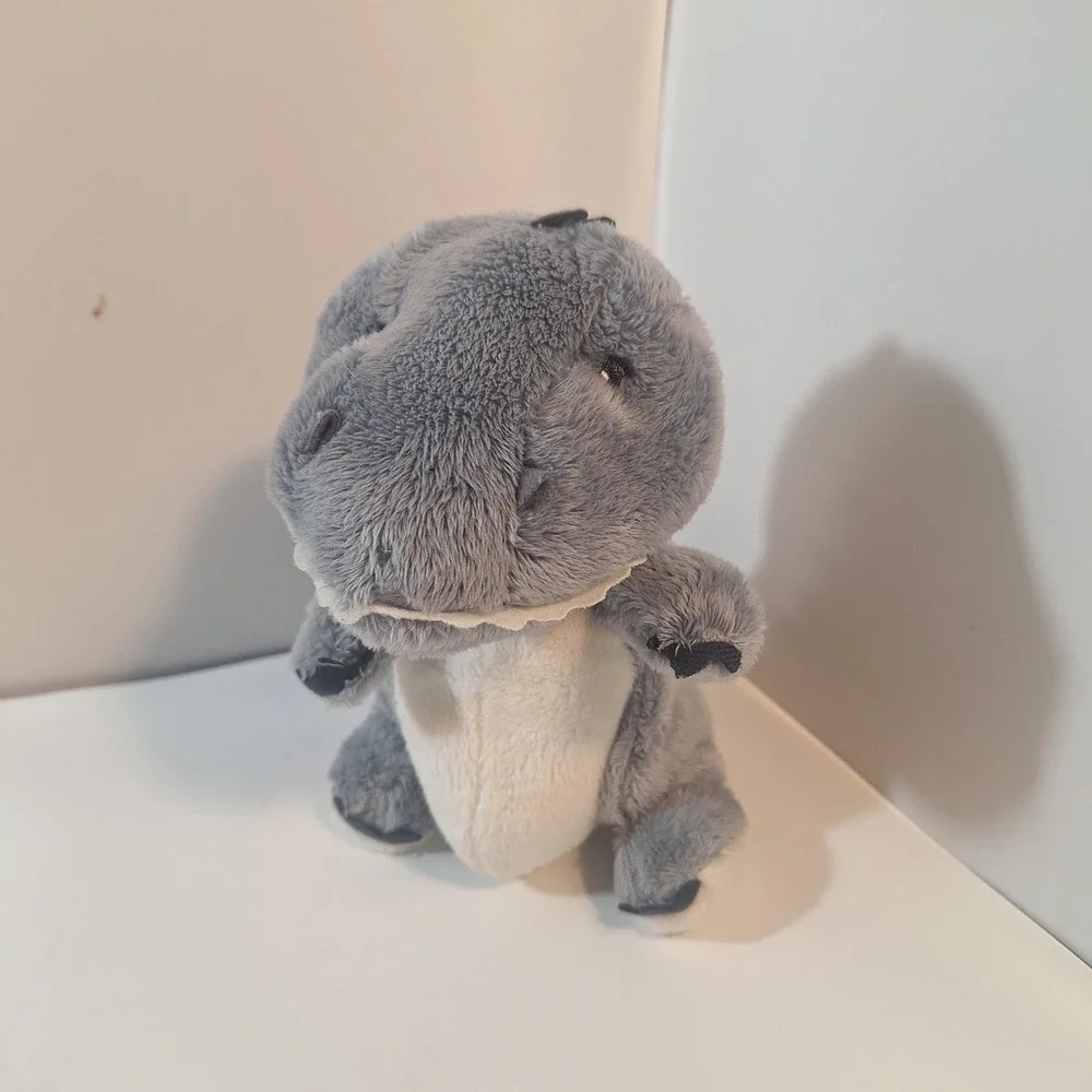 Carter's Gray Dinosaur Plush Teeth Smiling Chunky Belly Soft Baby Lovey 10